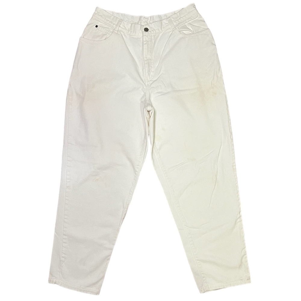 VTG GITANO JEANS High Rise White Denim Mom Jeans